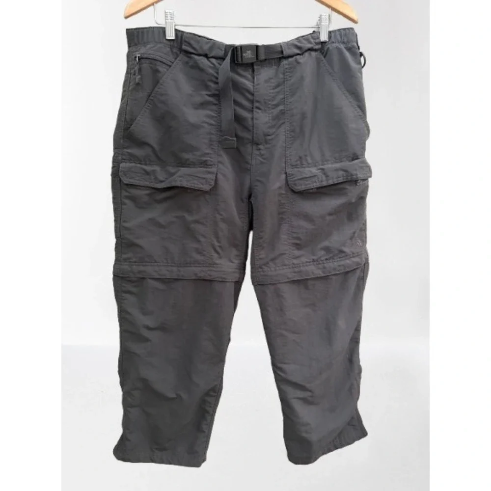 North Face Men's Paramount Convertible Hiking Pants Charcoal Grey Large